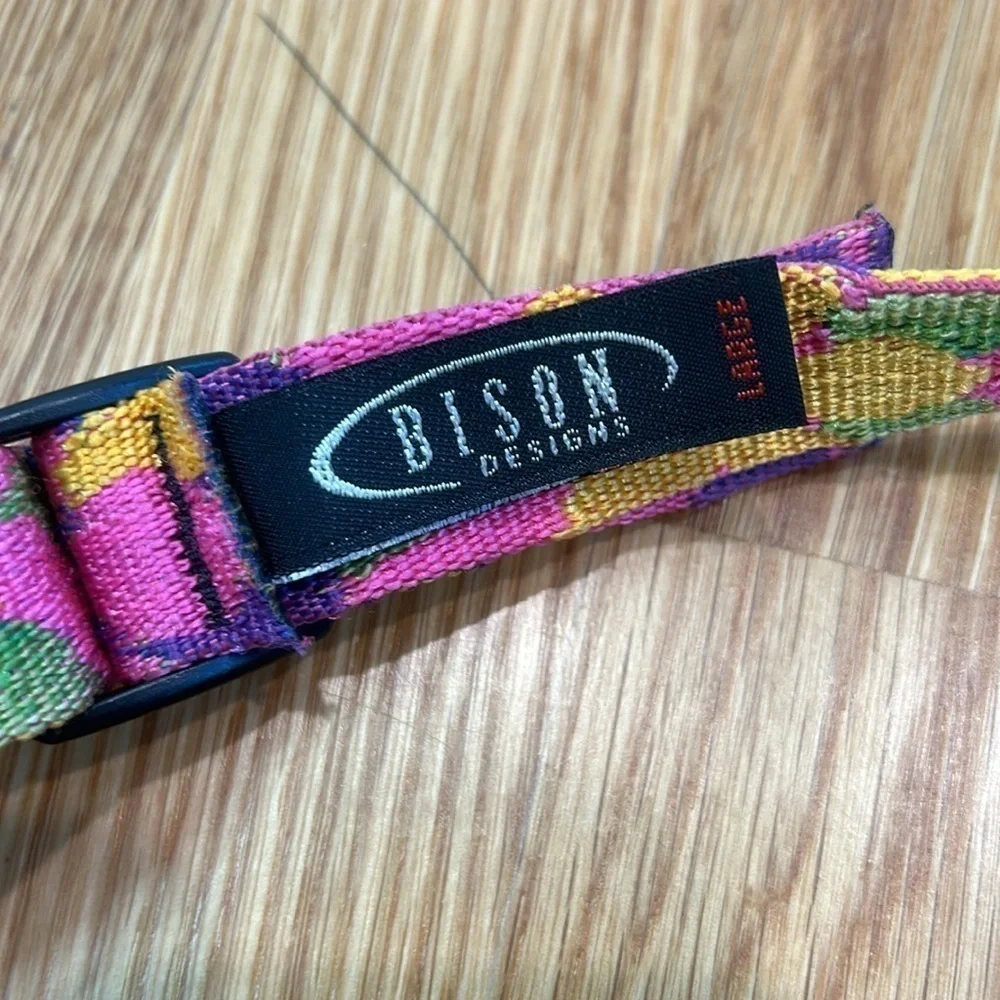 Vintage 90s bison design children’s size large made in the USA flower belt girls